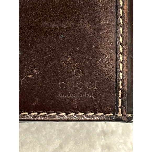 Gucci Long Wallet GG Canvas Brown Leather Patent Leather with Box Authenticated - Picture 7 of 12